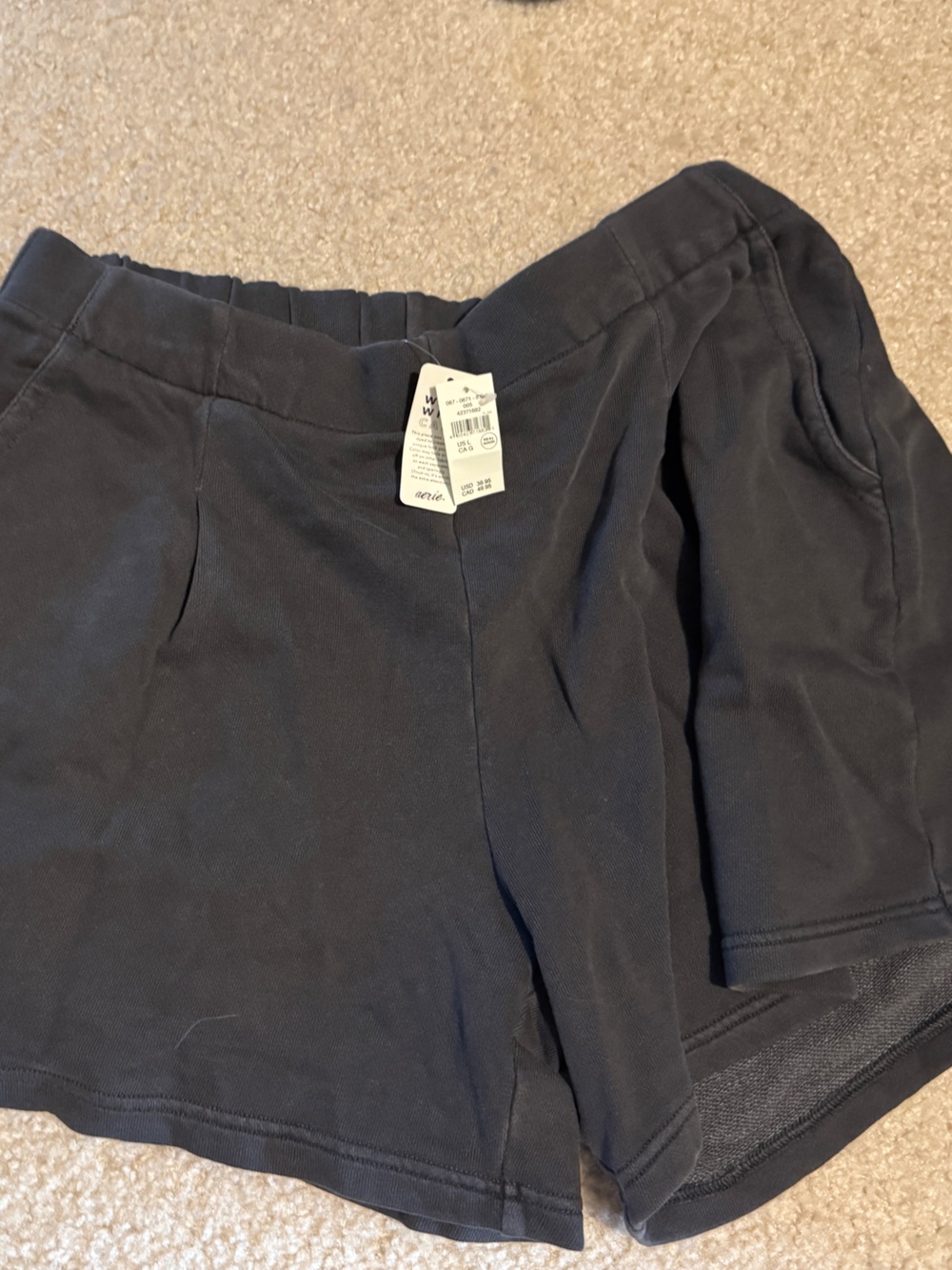 aerie Men's Black Sweat Shorts